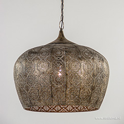 Oosterse hanglamp Light & Living Emine goud/bruin metaal Marrakech; verlichting met oosterse warmte